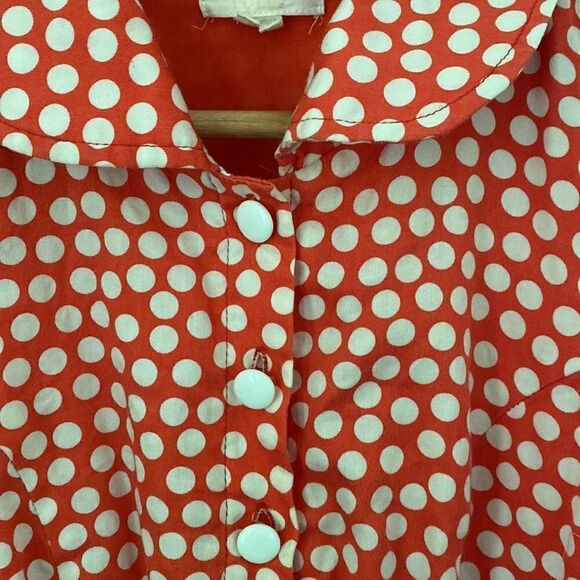 Tulle Retro Cotton Polka Dot Dress - Picture 8 of 12